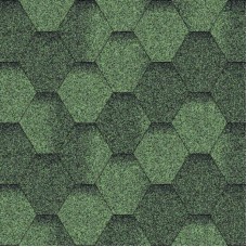 Бітумна черепиця Акваізол Стандарт Мозаїка Зелена еко