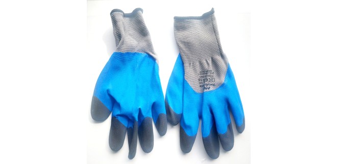 Рукавички прогумовані м'які OX-BLUTON SNB "10" OGR FOX сіро-блакитні Рукавички прогумовані м'які OX-BLUTON SNB "10" OGR FOX сіро-блакитні