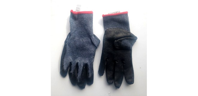 Рукавички прогумовані жорсткі RECO "10" REIS чорні