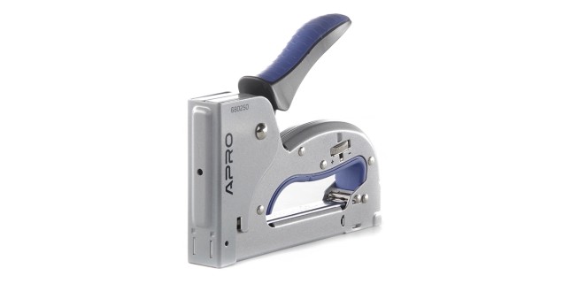 Степлер ресорний для скоби 4-14 мм сталевий корпус регулювання удару колесом APRO Степлер ресорний для скоби 4-14 мм сталевий корпус регулювання удару колесом APRO