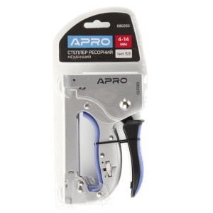 Степлер ресорний для скоби 4-14 мм сталевий корпус регулювання удару колесом APRO Степлер ресорний для скоби 4-14 мм сталевий корпус регулювання удару колесом APRO