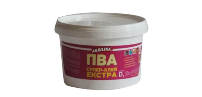 Клей ПВА супер ЕКСТРА d3 5 кг Akrilika