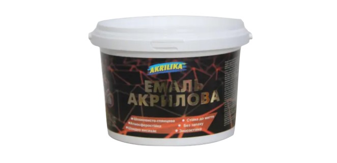  Емаль акрилова водорозчинна пластикова тара, 0,45 л