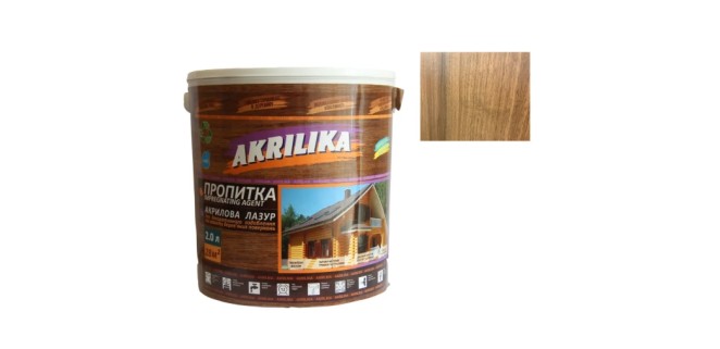 Акрилова лазур для дерева Impregnant Agent Akrilika горіх 0,75 л