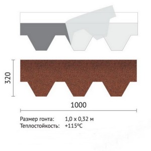Бітумна черепиця Акваізол Еталон Мозаїка Гавайський пісок
