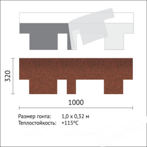 Бітумна черепиця Акваізол Еталон Акцент Ніагара