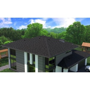 Бітумна черепиця Акваізол Базіс Мозаїка Мокко