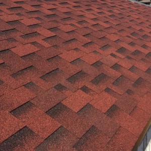 Бітумна черепиця Акваізол Стандарт Акцент Червона Еко