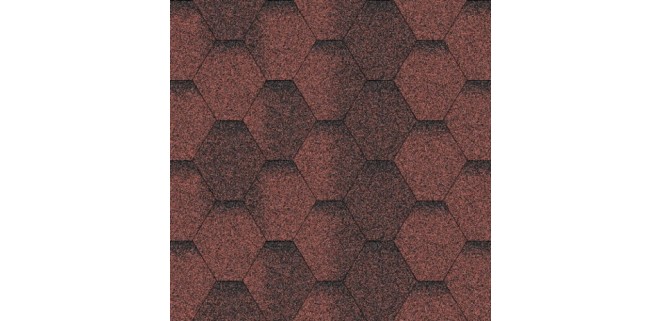 Бітумна черепиця Акваізол Стандарт Мозаїка Червона еко