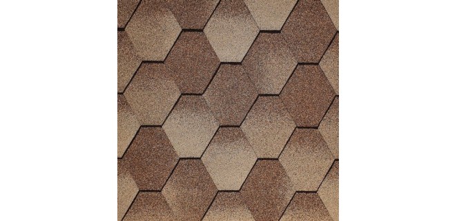 Бітумна черепиця Акваізол Еталон Мозаїка Сахара