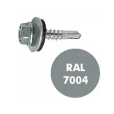 Саморіз покрівельний RAL 7004 4.8Х19 по металу сірий Amex Easyfix (Тайвань)