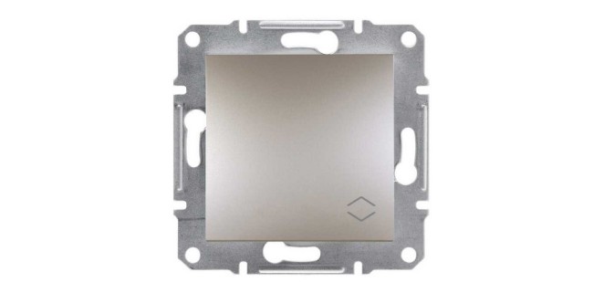 Вимикач 1-клавішний прохідний Asfora бронза