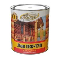 Лак алкідний атмосферостійкий глянсовий ПФ-170 0,7 кг (ж/б 1 л) ТМ Блеск