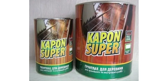 Лак грунтувальний KAPON SUPER безбарвний 0,8 кг (ж/б 1л) ТМ Блеск