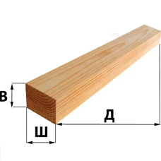 Дошка обрізна (шалівка обрізна) 100*25 мм