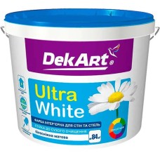 Фарба інтер’єрна для стін та стель білосніжна DekART Ultra White 1,2 кг