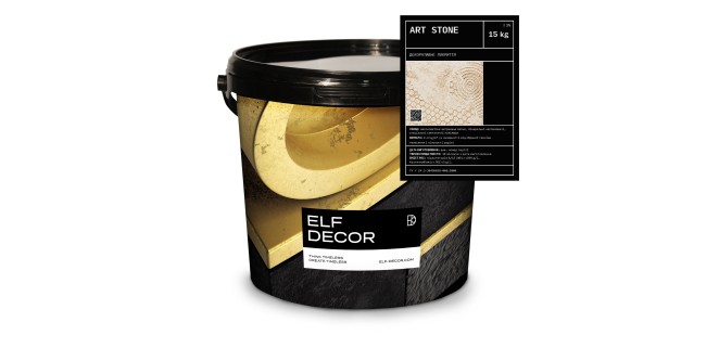 Декоративна штукатурка Art Stone Арт Стоун Elf Decor 15 кг, 2,0-4,0 кг/м2