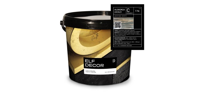 Alchimia  Алхімія декоративна штукатурка  Elf Decor BRONZE 1 кг, 0,8-1,5 кг/м2