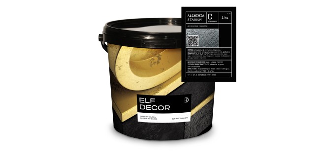 Alchimia  Алхімія декоративна штукатурка  Elf Decor STANNUM 1 кг, 0,8-1,5 кг/м2