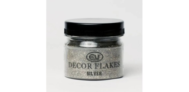 Натуральна слюда Elf Decor Flakes Silver 50 г
