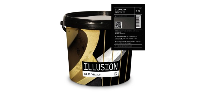 Illusion Fantasy Ілюзіон Фантазія декоративна фарба Elf Decor GRAPHITE 1 кг, 6 кг/м2 Illusion Fantasy Ілюзіон Фантазія декоративна фарба Elf Decor GRAPHITE 1 кг, 6 кг/м2