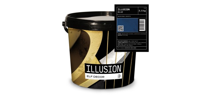 Illusion Fantasy Ілюзіон Фантазія декоративна фарба  Elf Decor BLUE 2,5 кг, 6 кг/м2