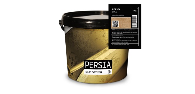 Persia Gold Персія Голд декоративна штукатурка Elf Decor 1 кг, 4-6 кг/м.кв.