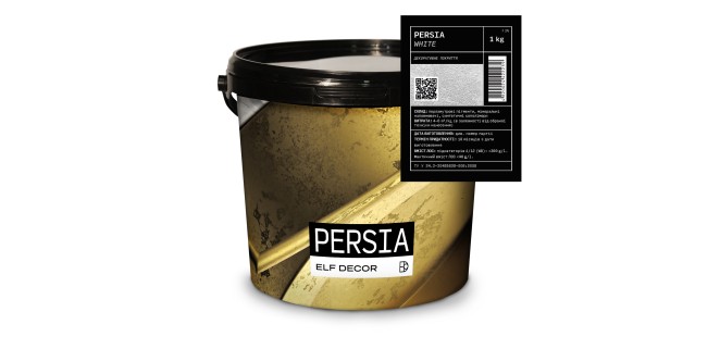 Persia White Персія Вайт декоративна штукатурка Elf Decor 1 кг, 4-6 кг/м.кв.
