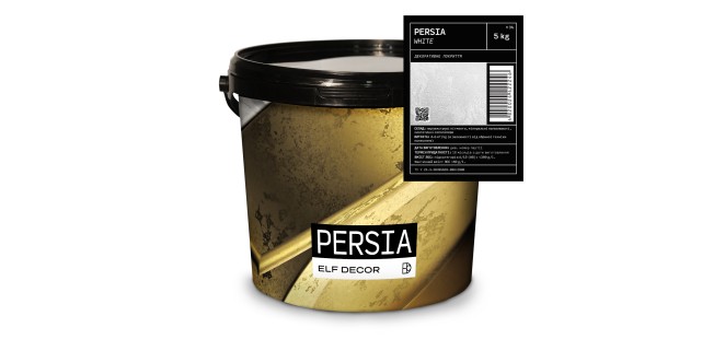 Persia White Персія Вайт декоративна штукатурка Elf Decor 5 кг, 4-6 кг/м.кв.