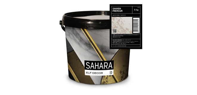 Sahara Premium Сахара Преміум декоративна фарба Elf Decor 5 кг, 5 кг/м.кв.