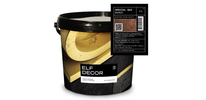 Декоративний металізований віск Elf Decor Special Wax бронза 1 л, 8-10 м2/л