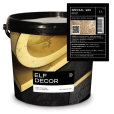 Декоративний металізований віск Elf Decor Special Wax золото 1 л, 8-10 м2/л