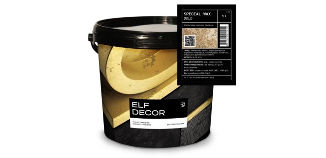 Декоративний металізований віск Elf Decor Special Wax золото 1 л, 8-10 м2/л