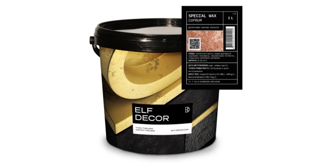 Декоративний металізований віск Elf Decor Special Wax мідь 1 л, 8-10 м2/л
