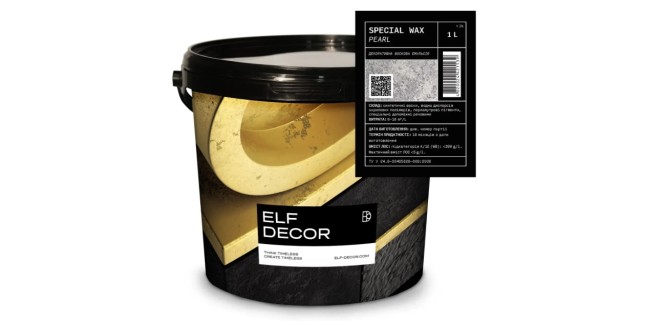 Декоративний металізований віск Elf Decor Special Wax перламутр 1 л, 8-10 м2/л