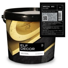 Декоративний металізований віск Elf Decor Special Wax срібло 1 л, 8-10 м2/л