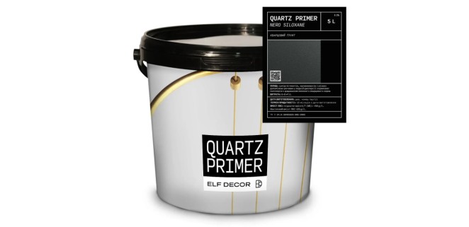 Кварцовий ґрунт Elf Decor Quartz Primer Nero  з силан-силаксановим наповнювачем 5 л, 6-8 м2/л