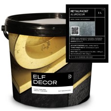 Металізована фарба Elf Decor Metal Paint Royal Aluminium 1 л, 6-8 м2/л