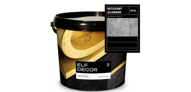 Металізована фарба Elf Decor Metal Paint Royal Aluminium 150 мл, 6-8 м2/л