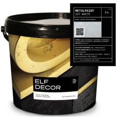 Металізована фарба Elf Decor Metal Paint Royal Ice White 1 л, 6-8 м2/л