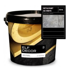 Металізована фарба Elf Decor Metal Paint Royal Ice White 150 мл, 6-8 м2/л