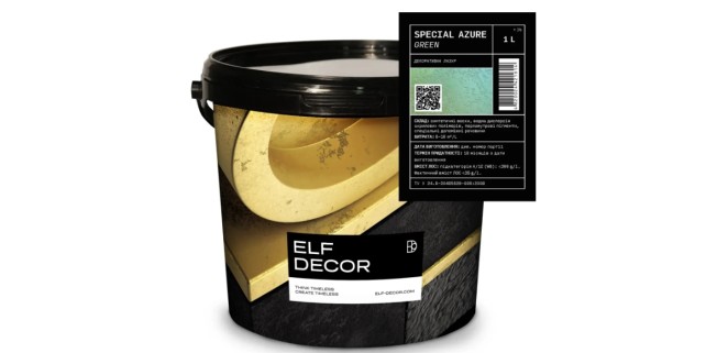 Металізований лак Elf Decor Azure зелений 1 л, 8-10 м2/л