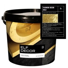 Лак декоративний Elf Decor Varnish Decor Gold 3 л, 10-12 м2/л
