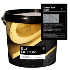 Лак декоративний Elf Decor Varnish Decor Silver 3 л, 10-12 м2/л