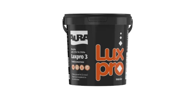 Фарба акрилатна Aura Luxpro 3 біла матова, 1 л Фарба акрилатна Aura Luxpro 3 біла матова, 1 л