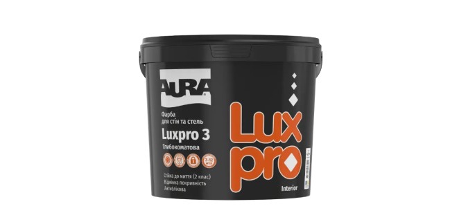 Фарба акрилатна Aura Luxpro 3 біла матова, 5 л