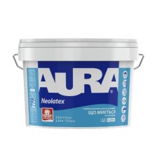 Фарба зносостійка глибокоматова інтер'єрна Aura Neolatex біла, 2,5 л