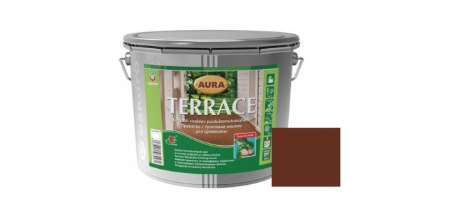 Aura Wood Terrace Олія для терас коричнева, 9 л Aura Wood Terrace Олія для терас коричнева, 9 л