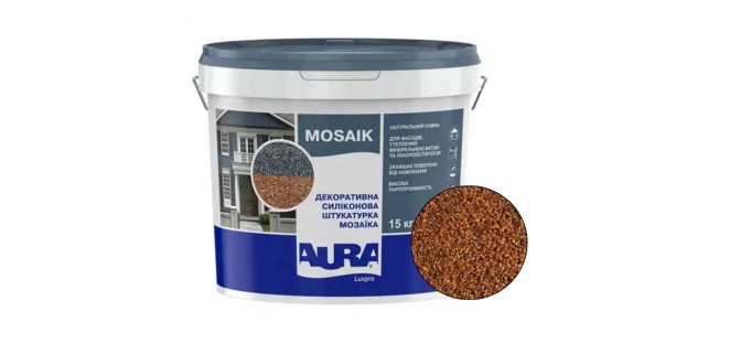 Декоративна силіконова штукатурка мозаїка (байрамікс) Aura Luxpro Mosaik М15, колір B208, 1,5 мм, 15 кг