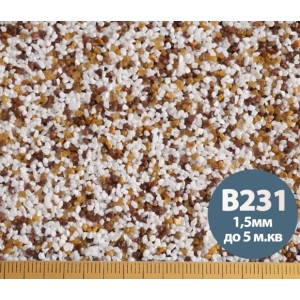 Декоративна силіконова штукатурка мозаїка (байрамікс) Aura Luxpro Mosaik М15, колір B231, 1,5 мм, 15 кг